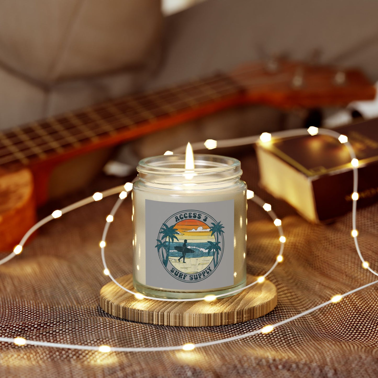 Beach Vibes Scented Candle - Coconut Apricot Wax (4oz, 9oz) | Access 3Surf Supply