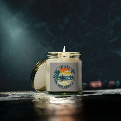 Beach Vibes Scented Candle - Coconut Apricot Wax (4oz, 9oz) | Access 3Surf Supply