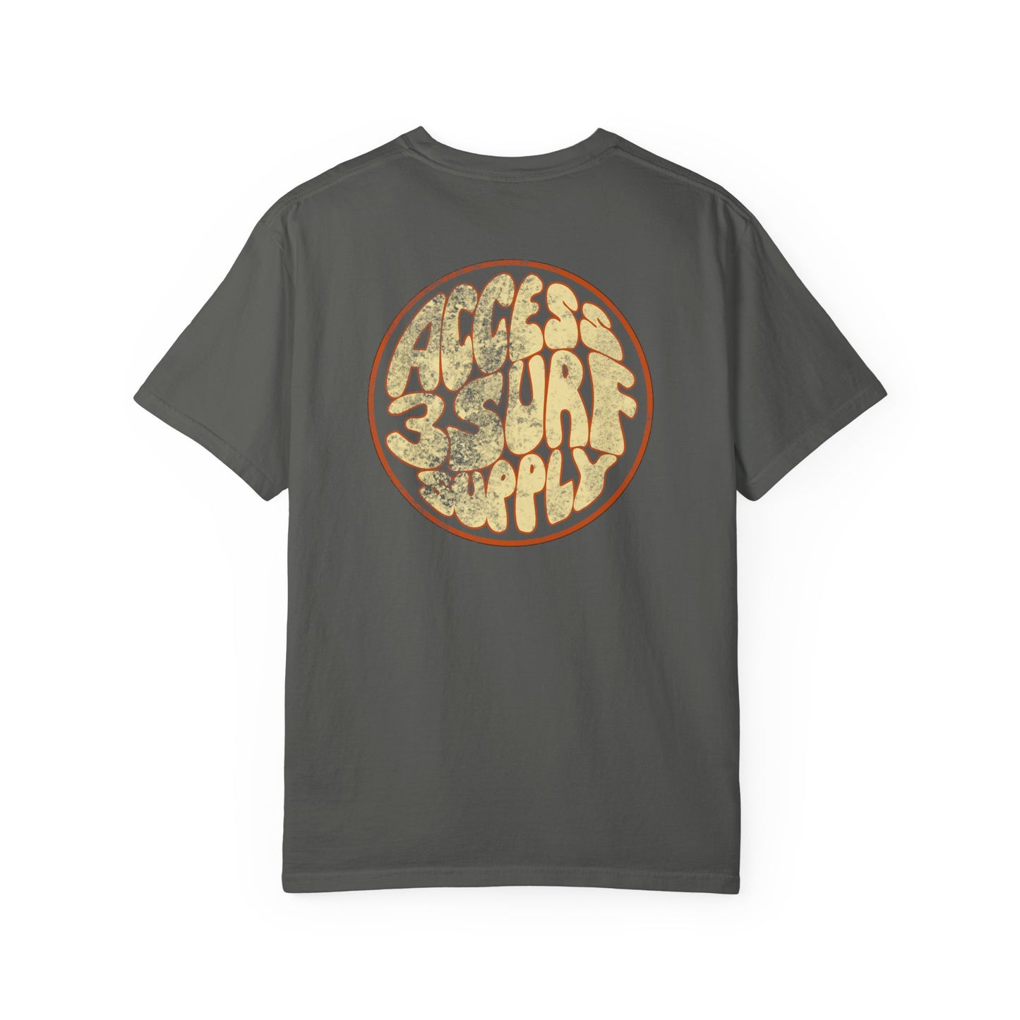 Surf Supply Retro Logo T-Shirt — "Access Surf Supply" Distressed Circle Graphic