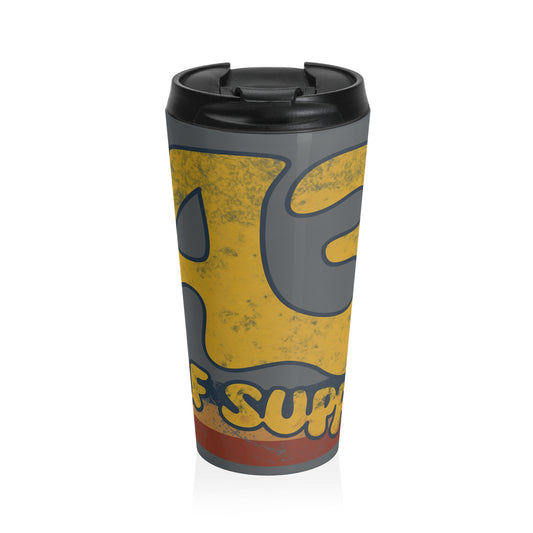 Retro Striped Stainless Steel Travel Mug