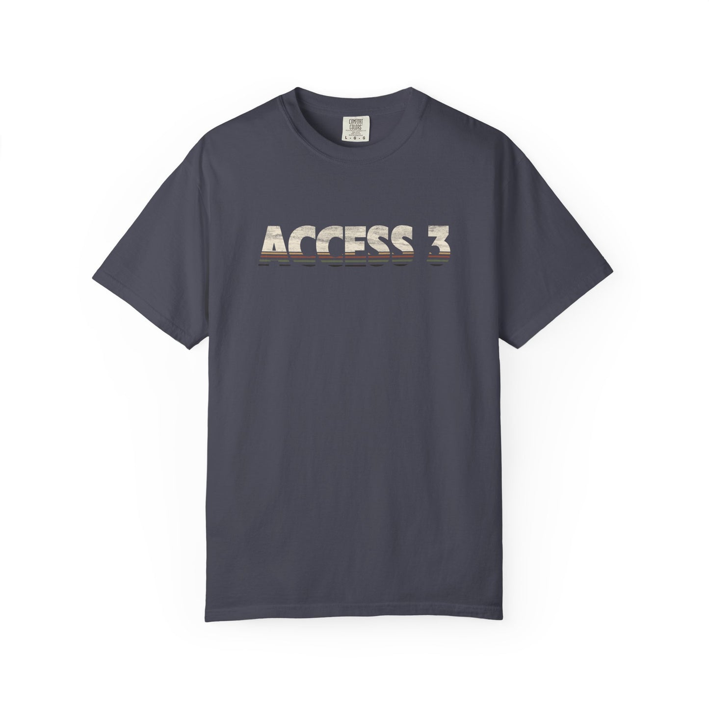 Vintage Striped Logo Tee