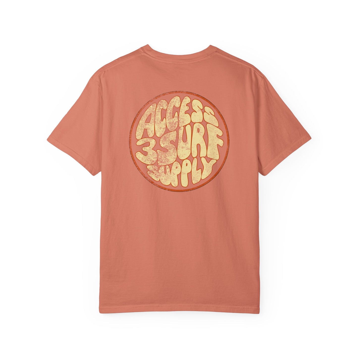 Surf Supply Retro Logo T-Shirt — "Access Surf Supply" Distressed Circle Graphic