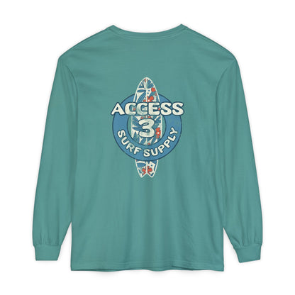 Access 3 Vintage Surf Supply Long Sleeve Logo Tee