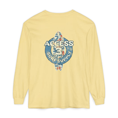 Access 3 Vintage Surf Supply Long Sleeve Logo Tee