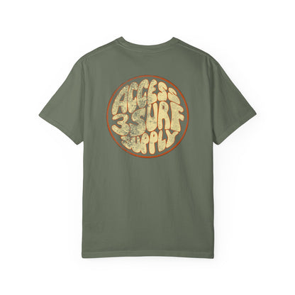 Surf Supply Retro Logo T-Shirt — "Access Surf Supply" Distressed Circle Graphic