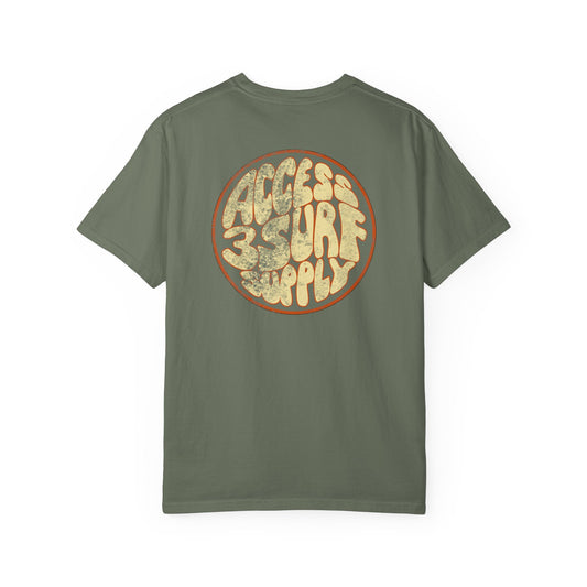 Surf Supply Retro Logo T-Shirt — "Access Surf Supply" Distressed Circle Graphic