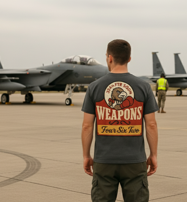 334th FS Strike Eagle Morale Tee: Vintage Comfort Colors