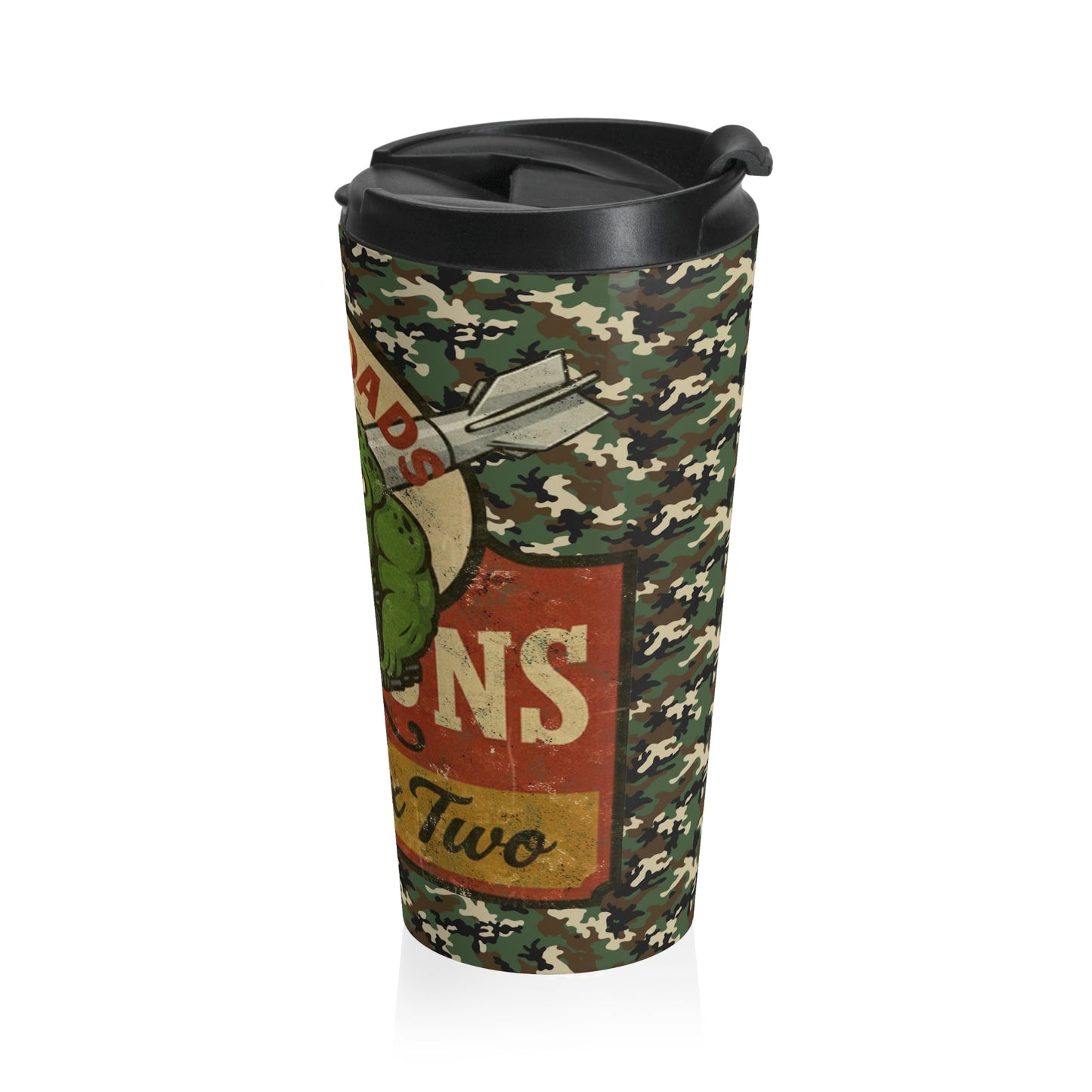 Camouflage 'Load Toads' Stainless Steel Travel Mug