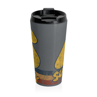 Retro Striped Stainless Steel Travel Mug