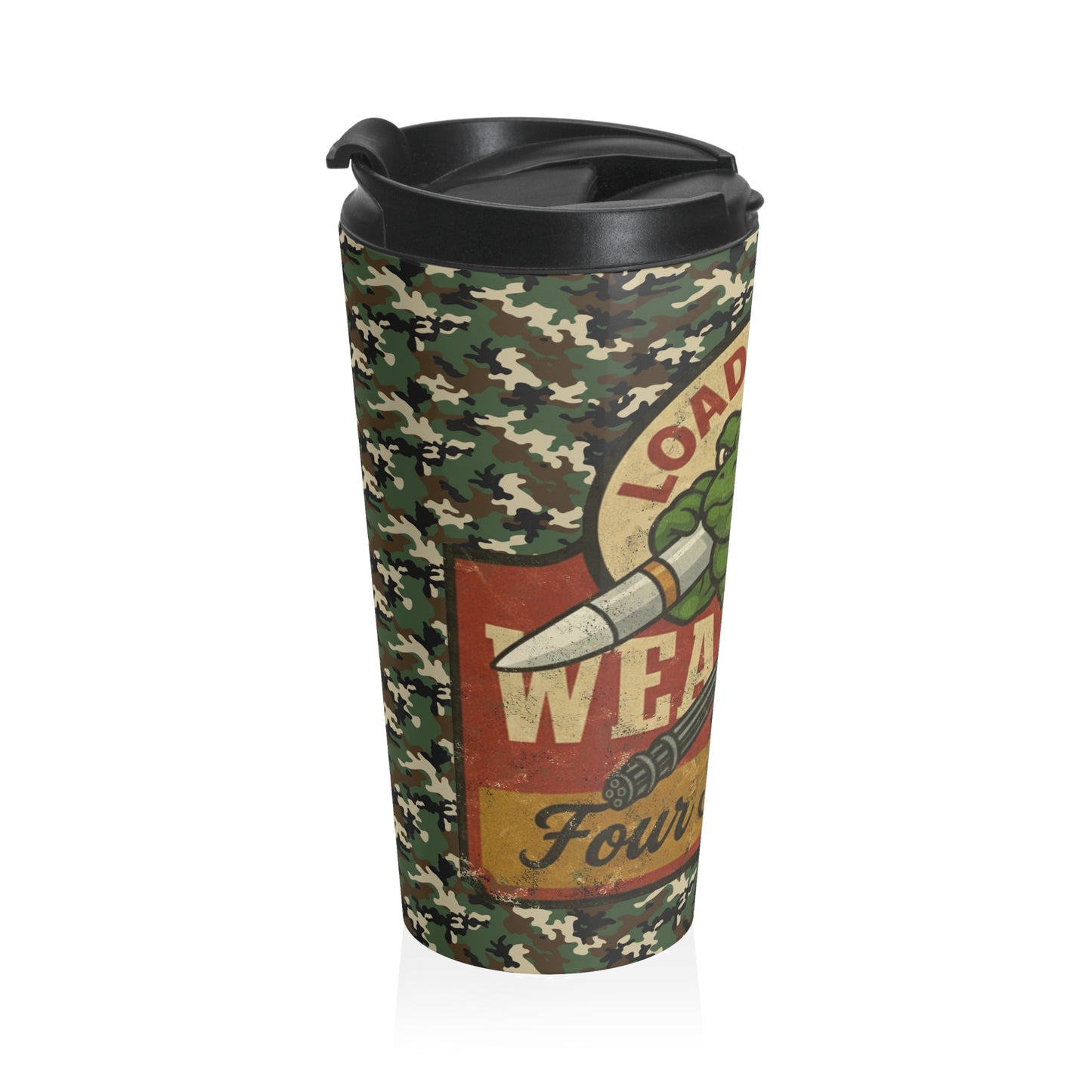 Camouflage 'Load Toads' Stainless Steel Travel Mug