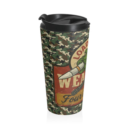 Camouflage 'Load Toads' Stainless Steel Travel Mug