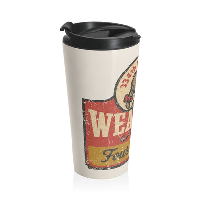 Travel Mug — Vintage “Weapon” Retro Eagle Graphic Stainless Steel Tumbler