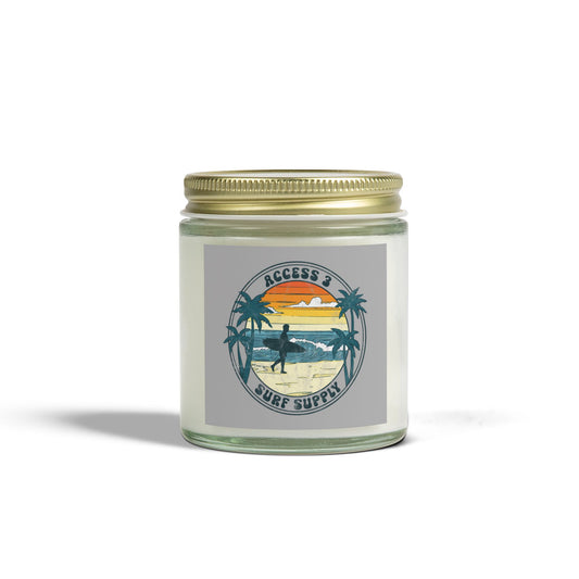 Beach Vibes Scented Candle - Coconut Apricot Wax (4oz, 9oz) | Access 3Surf Supply