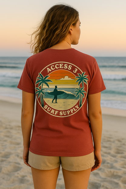 Sunrise Surf Tee – Vintage Coastal Vibes