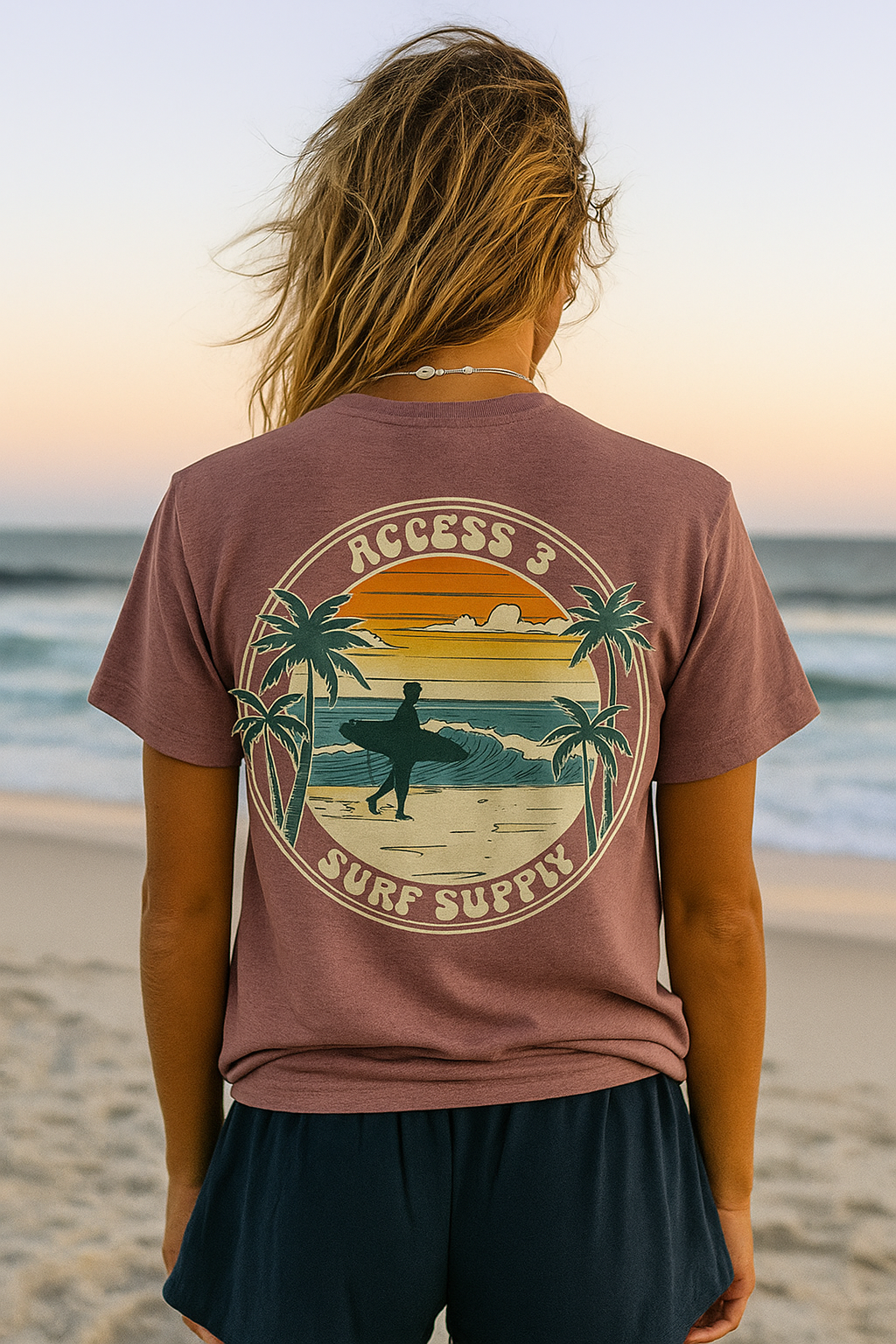 Sunrise Surf Tee – Vintage Coastal Vibes