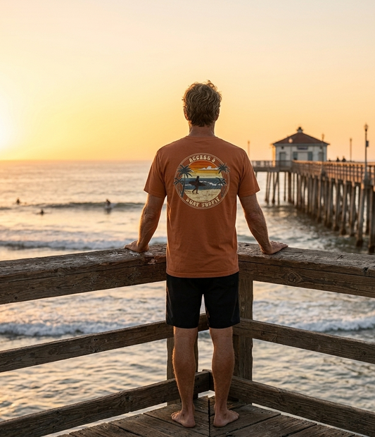 Sunrise Surf Tee – Vintage Coastal Vibes